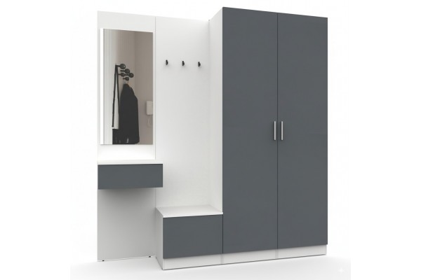 Прихожая Марсель-107 МР 01-107  (ЛДСП Графит серый)