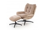 Комплект HALMAR PESTO (кресло+подставка для ног) бежевый в Минске Комплект HALMAR PESTO (кресло+подставка для ног) бежевый