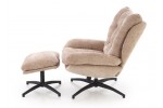Комплект HALMAR PESTO (кресло+подставка для ног) бежевый в Минске Комплект HALMAR PESTO (кресло+подставка для ног) бежевый