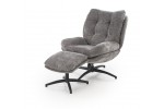 Комплект HALMAR PESTO (кресло+подставка для ног) серый в Минске Комплект HALMAR PESTO (кресло+подставка для ног) серый