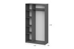 Шкаф NN Мебель ШК 5 (1200) Графит серый