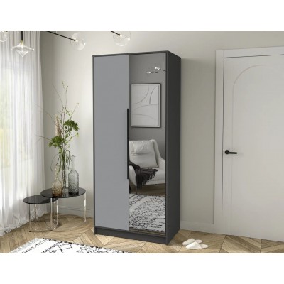 Шкаф комбинированный Концепт  КТ-Ш2(З) (Антрацит/Серебро) фабрика Интерлиния  