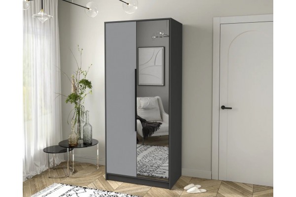 Шкаф комбинированный Концепт  КТ-Ш2(З) (Антрацит/Серебро) фабрика Интерлиния