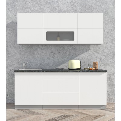 Готовая кухня Матте Soft-touch 2,0А (Белый/ Белый) фабрика Интерлиния Готовая кухня Матте Soft-touch 2,0А (Белый/ Белый) фабрика Интерлиния