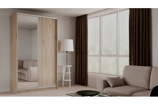 Шкаф-купе Elgon EEX 02  (Дуб элисон/Хром)  фабрика Рэйгрупп