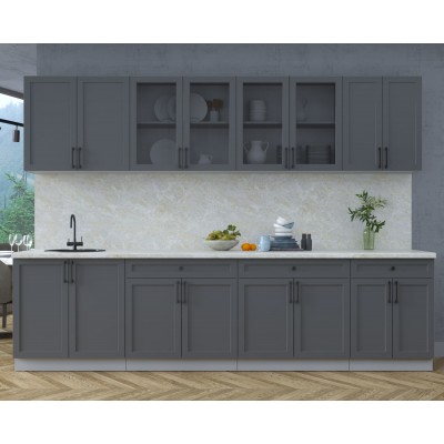 Готовая кухня Тренд Soft-touch 3,0А (Пепел/Пепел) фабрика Интерлиния Готовая кухня Тренд Soft-touch 3,0А (Пепел/Пепел) фабрика Интерлиния