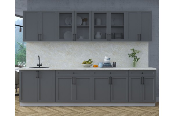 Готовая кухня Тренд Soft-touch 3,0А (Пепел/Пепел) фабрика Интерлиния