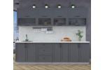 Готовая кухня Тренд Soft-touch 2,8Б (Пепел/ Пепел) фабрика Интерлиния
