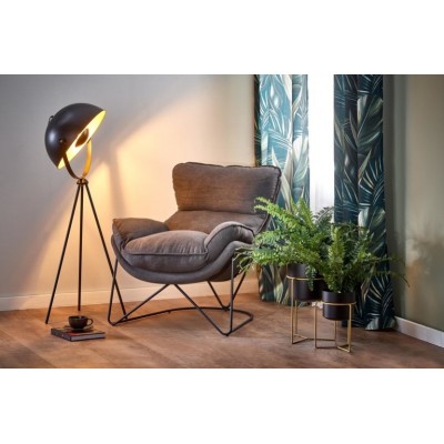 Кресло HALMAR VOLKER темно-серый/черный