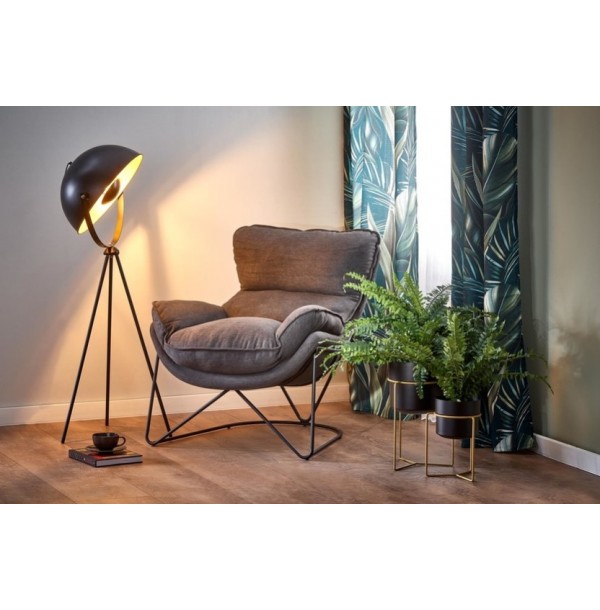 Кресло HALMAR VOLKER темно-серый/черный