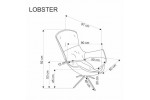 Кресло HALMAR LOBSTER (корица/черный)