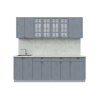 Готовая кухня Берес 2,3А (Дуб Серый/ Дуб Серый) фабрика Интерлиния Готовая кухня Берес 2,3А (Дуб Серый/ Дуб Серый) фабрика Интерлиния