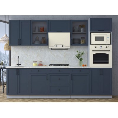 Готовая кухня Тренд Soft-touch 2,8В (Индиго/Индиго) фабрика Интерлиния Готовая кухня Тренд Soft-touch 2,8В (Индиго/Индиго) фабрика Интерлиния