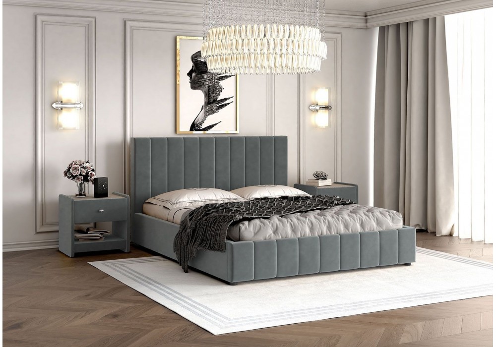 Кровать  Нельсон Вертикаль с подъёмным механизмом 160х200 (вариант 2) фабрика Браво Мебель