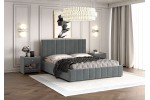 Кровать  Нельсон Вертикаль с металлокаркасом 140х200 (вариант 2) фабрика Браво Мебель
