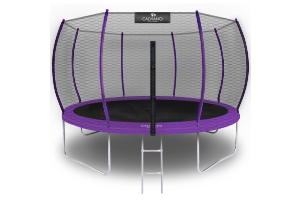 Батут пружинный с защитной сеткой Calviano 374 см - 12ft OUTSIDE master purple
