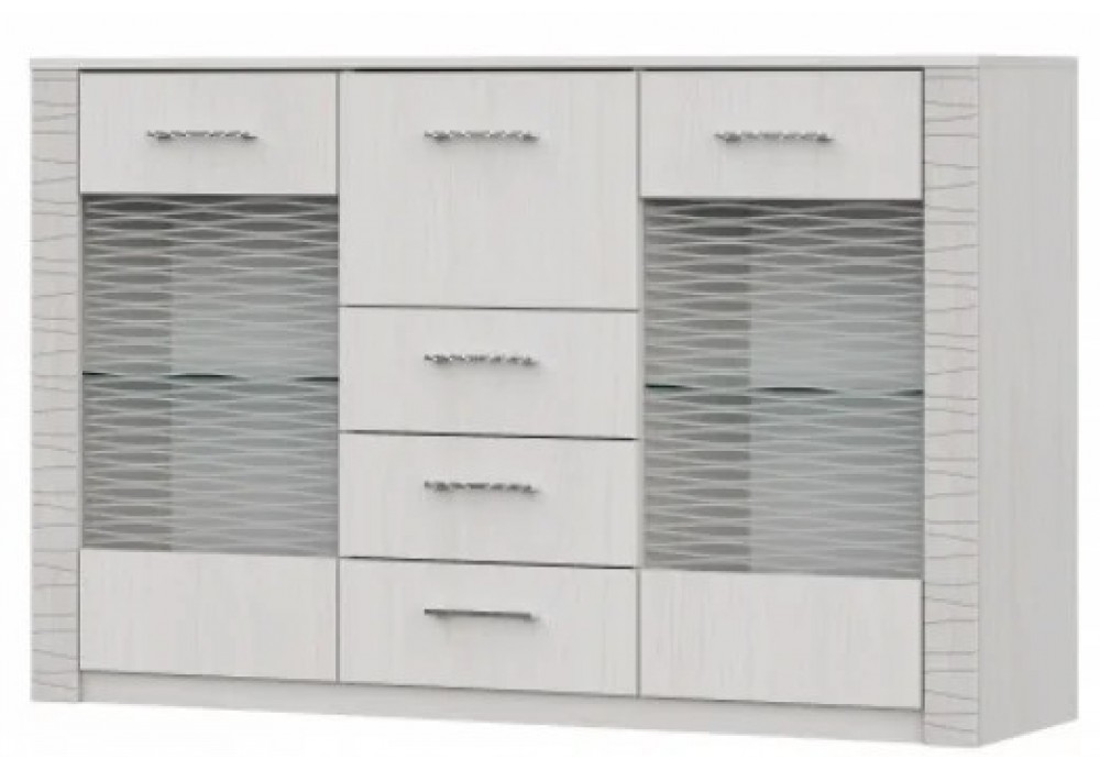 Комод-витрина Гамма 20 (Серия №4) Ясень анкор светлый / Сандал светлый в Минске Комод-витрина Гамма 20 (Серия №4) Ясень анкор светлый / Сандал светлый