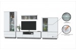 Гостиная Quartz 1 (Белый платинум / Бетон)  фабрика Интерлиния в Минске Гостиная Quartz 1 (Белый платинум / Бетон)  фабрика Интерлиния