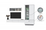 Гостиная Quartz 10 (Белый платинум / Бетон)  фабрика Интерлиния в Минске Гостиная Quartz 10 (Белый платинум / Бетон)  фабрика Интерлиния