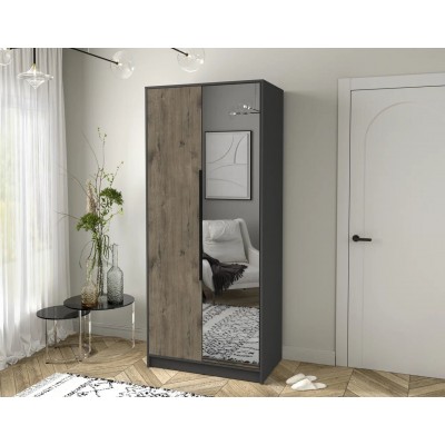 Шкаф комбинированный Концепт  КТ-Ш2(З) (Антрацит/Дуб веллингтон) фабрика Интерлиния  