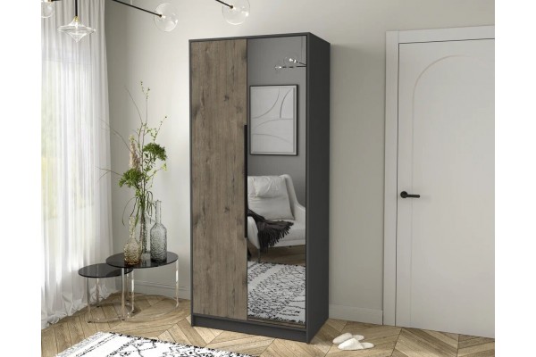 Шкаф комбинированный Концепт  КТ-Ш2(З) (Антрацит/Дуб веллингтон) фабрика Интерлиния