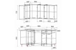 Кухонный гарнитур Мила 1,2х1,6 м (Дуб молочный/Дуб венге) фабрика Интерлиния
