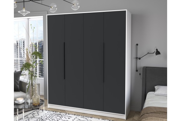 Шкаф комбинированный Концепт КТ-Ш4  (Белый/Антрацит) фабрика Интерлиния