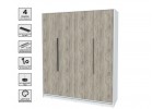 Шкаф комбинированный Концепт КТ-Ш4  (Белый/Дуб серый) фабрика Интерлиния