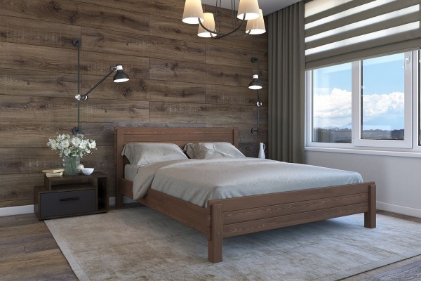 Кровать Рейма (Дуб коньяк) фабрика Браво Мебель