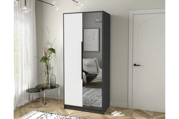 Шкаф комбинированный Концепт  КТ-Ш2(З) (Антрацит/Белый) фабрика Интерлиния