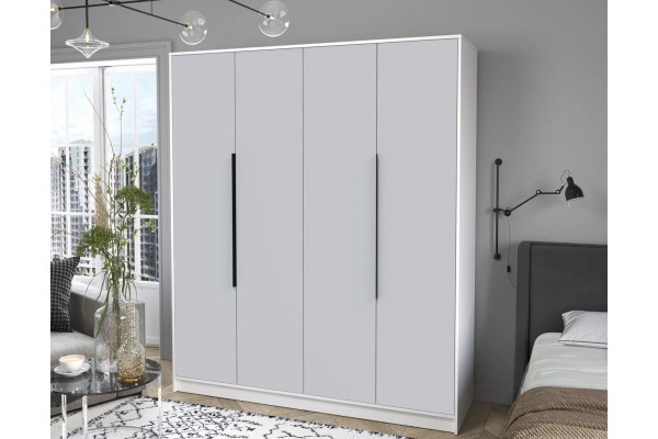 Шкаф комбинированный Концепт КТ-Ш4  (Белый/Серый) фабрика Интерлиния