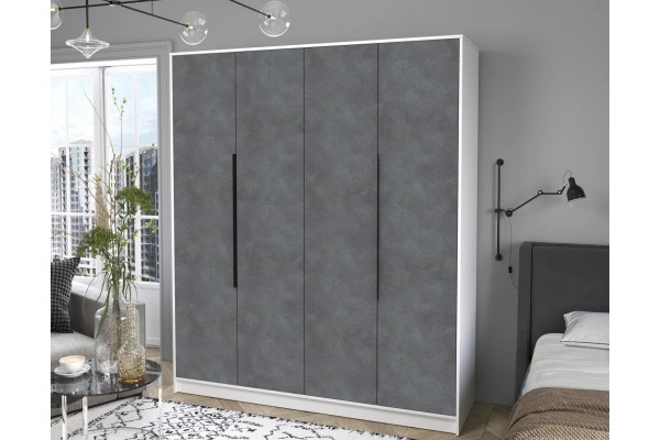 Шкаф комбинированный Концепт КТ-Ш4  (Белый/Бетон портленд) фабрика Интерлиния