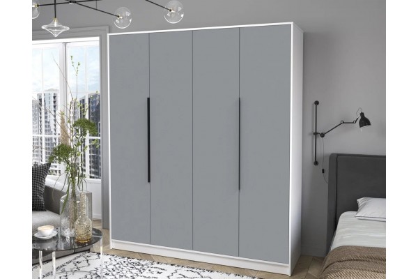 Шкаф комбинированный Концепт КТ-Ш4  (Белый/Серебро) фабрика Интерлиния