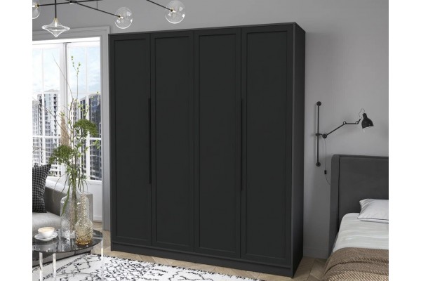 Шкаф комбинированный Концепт Тренд КТ-Ш4 (Антрацит/Черный) фабрика Интерлиния