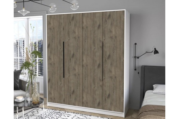 Шкаф комбинированный Концепт КТ-Ш4  (Белый/Дуб веллингтон) фабрика Интерлиния