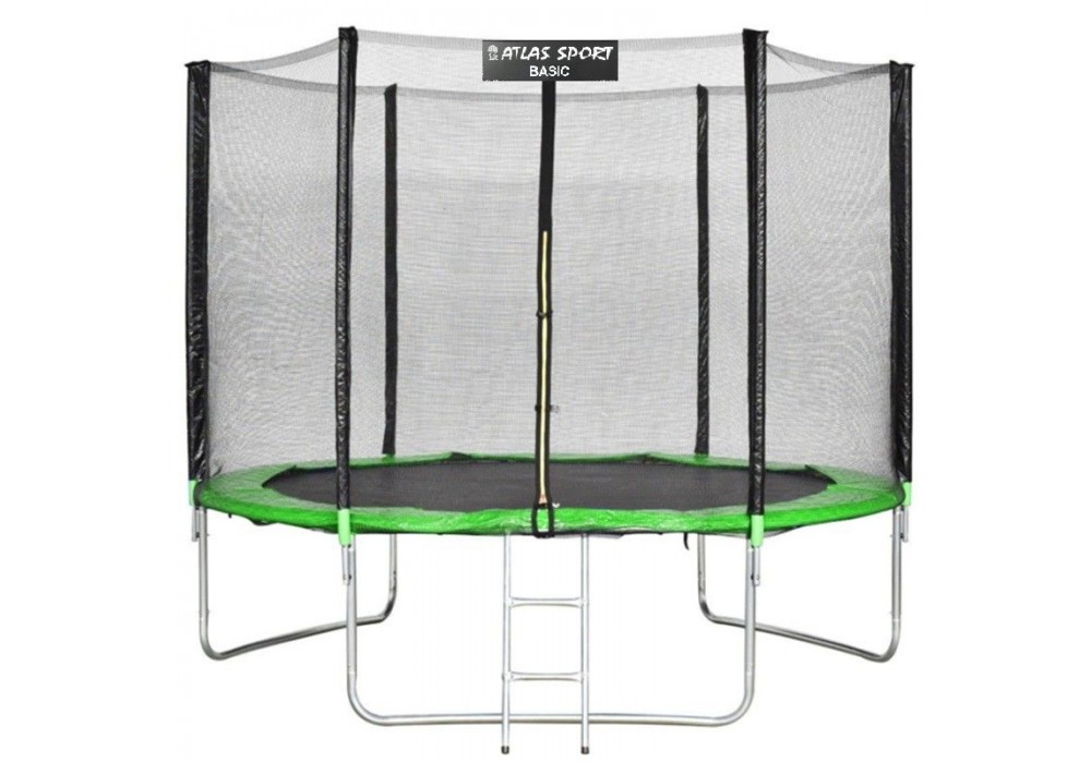 Батут Atlas Sport 252 см (8ft) BASIC с лестницей GREEN в Минске Батут Atlas Sport 252 см (8ft) BASIC с лестницей GREEN