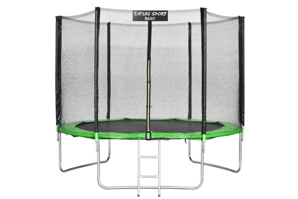 Батут Atlas Sport 252 см (8ft) BASIC с лестницей GREEN