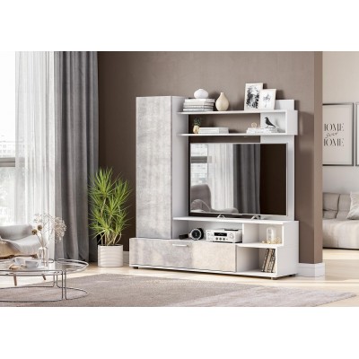 Гостиная NN-Мебель МГС 9 (белый/цемент светлый)