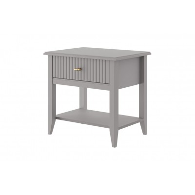 Тумба прикроватная Никеа  (Серый Шифер/ Лак Антрацит)  фабрика Браво Мебель Тумба прикроватная Никеа  (Серый Шифер/ Лак Антрацит)  фабрика Браво Мебель