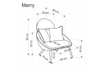 Кресло HALMAR MERRY (серый)
