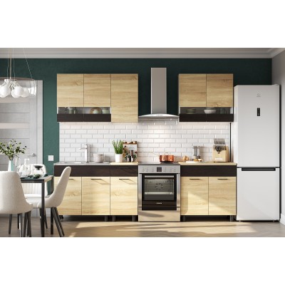 Кухонный гарнитур NN Мебель КГ-2 (2000) Серия 2 (Белый/Дуб Венге/Дуб Сонома) Кухонный гарнитур NN Мебель КГ-2 (2000) Серия 2 (Белый/Дуб Венге/Дуб Сонома)