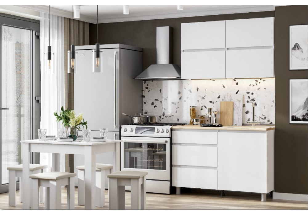 Кухонный гарнитур NN Мебель Токио (1200) Серия 3 (Белый текстурный/Дуб Сонома) в Минске Кухонный гарнитур NN Мебель Токио (1200) Серия 3 (Белый текстурный/Дуб Сонома)