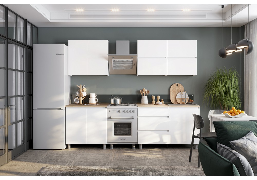 Кухонный гарнитур NN Мебель Токио (2000) Серия 3 (Белый текстурный/Дуб Сонома) в Минске Кухонный гарнитур NN Мебель Токио (2000) Серия 3 (Белый текстурный/Дуб Сонома)