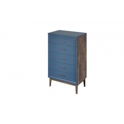 Комод 5 ящиков Гориция (Таксус / Лак Сапфировый)  фабрика Браво Мебель
