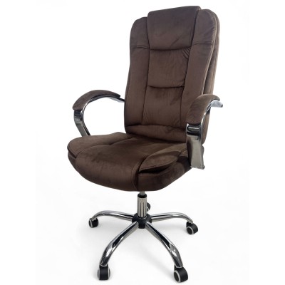 Кресло для сидения с регулировкой высоты Calviano Bravo коричневый велюр