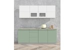Готовая кухня Матте Soft-touch 2,1А (Белый/ Мята) фабрика Интерлиния