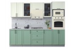 Готовая кухня Тренд Soft-touch 2,6В (Белый/ Мята) фабрика Интерлиния