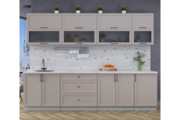 Готовая кухня Тренд Soft-touch 2,9Б (Луна/Луна) фабрика Интерлиния