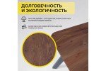 Стол МАЙОН 130/80/74 (дуб мореный/черный)