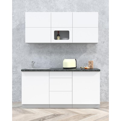 Готовая кухня Матте Soft-touch 1,7А (Белый/ Белый) фабрика Интерлиния Готовая кухня Матте Soft-touch 1,7А (Белый/ Белый) фабрика Интерлиния